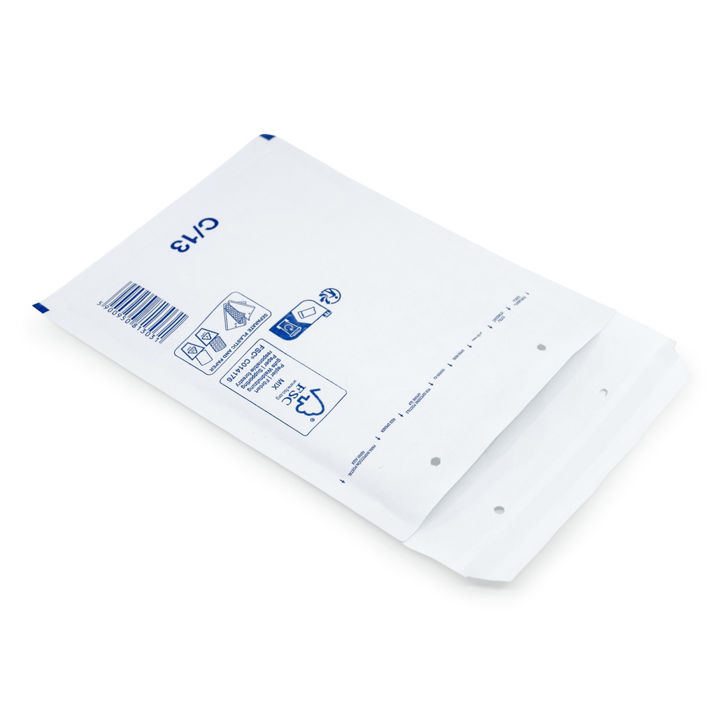 Bublinková obálka 150 mm x 215 mm C/13 bílá se samolepícím uzávěrem, balení/100ks