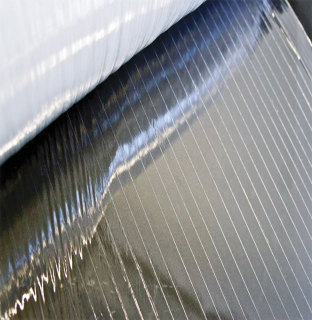 Fiber film BETA L, šíře 500 mm x hmotnost 12,6 kg, nahrazuje sílu 7 – 15 my – transparent s vlákny