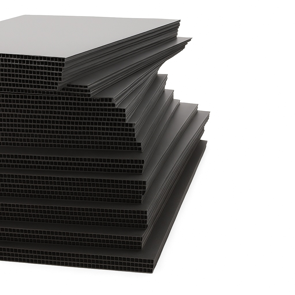 Kartonplast proložka 1180 mm x 780 mm x 2,5 mm 450 G/m2 černá