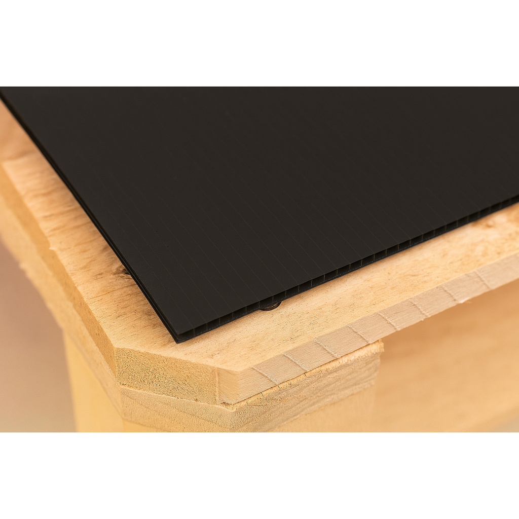 Kartonplast proložka 1180 mm x 780 mm x 2,5 mm 450 G/m2 černá