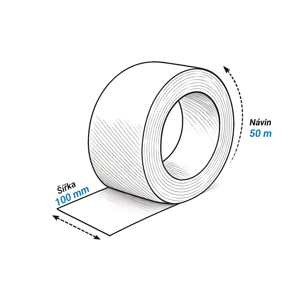 Hliníková páska 100mm x 50m