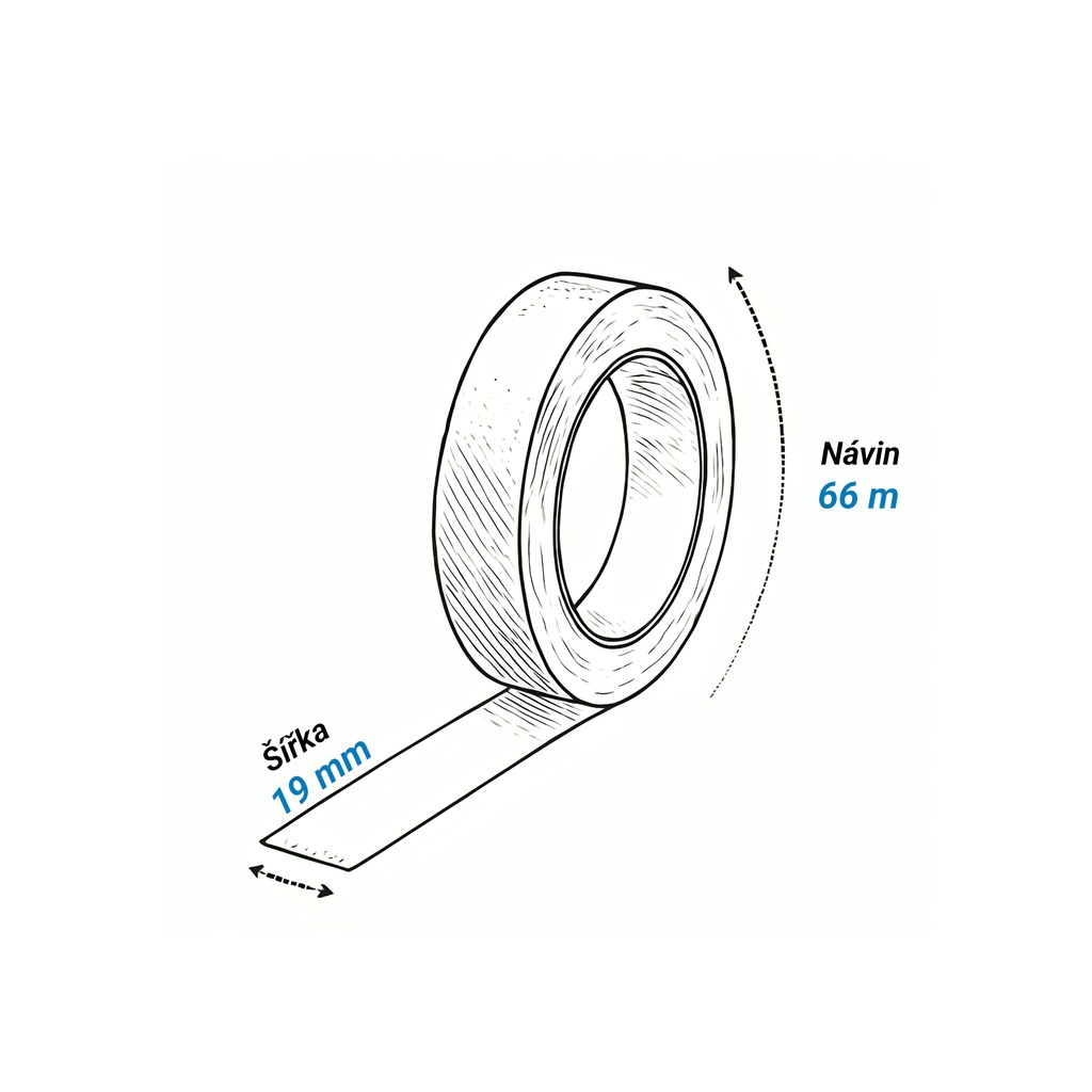Balicí lepicí páska 19mm x 66m - hnědá