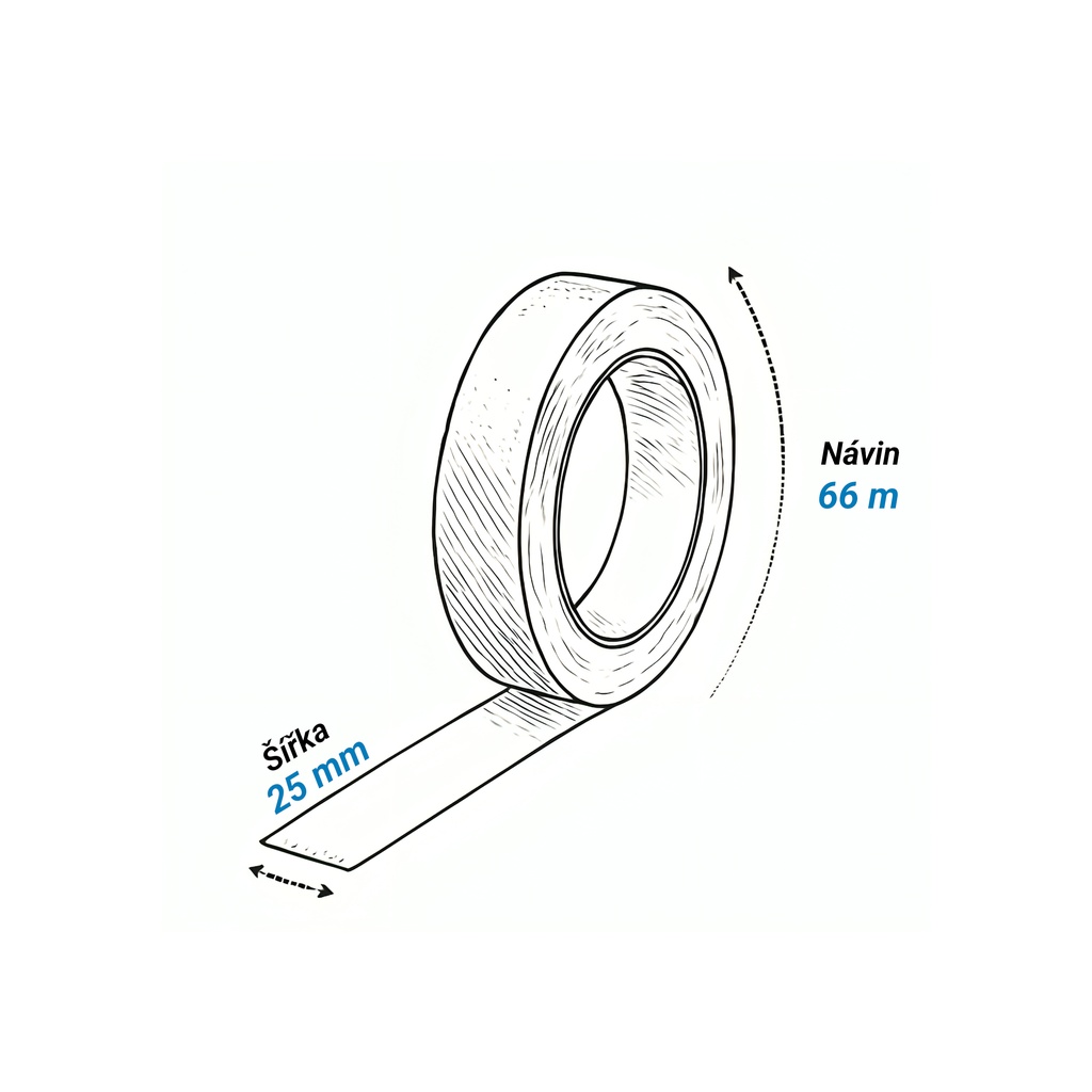Balicí lepicí páska 25mm x 66m - transparent