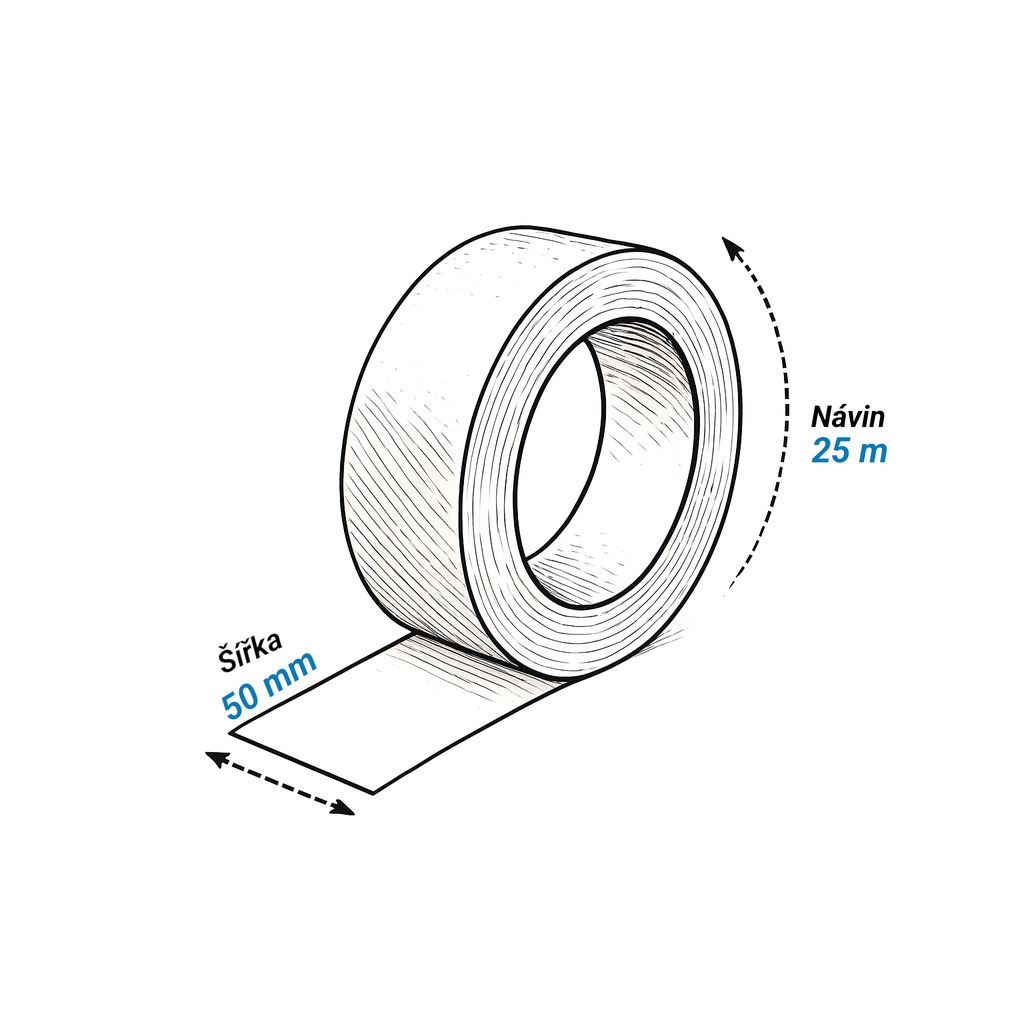 Izolační páska 50mm x 25m - černá