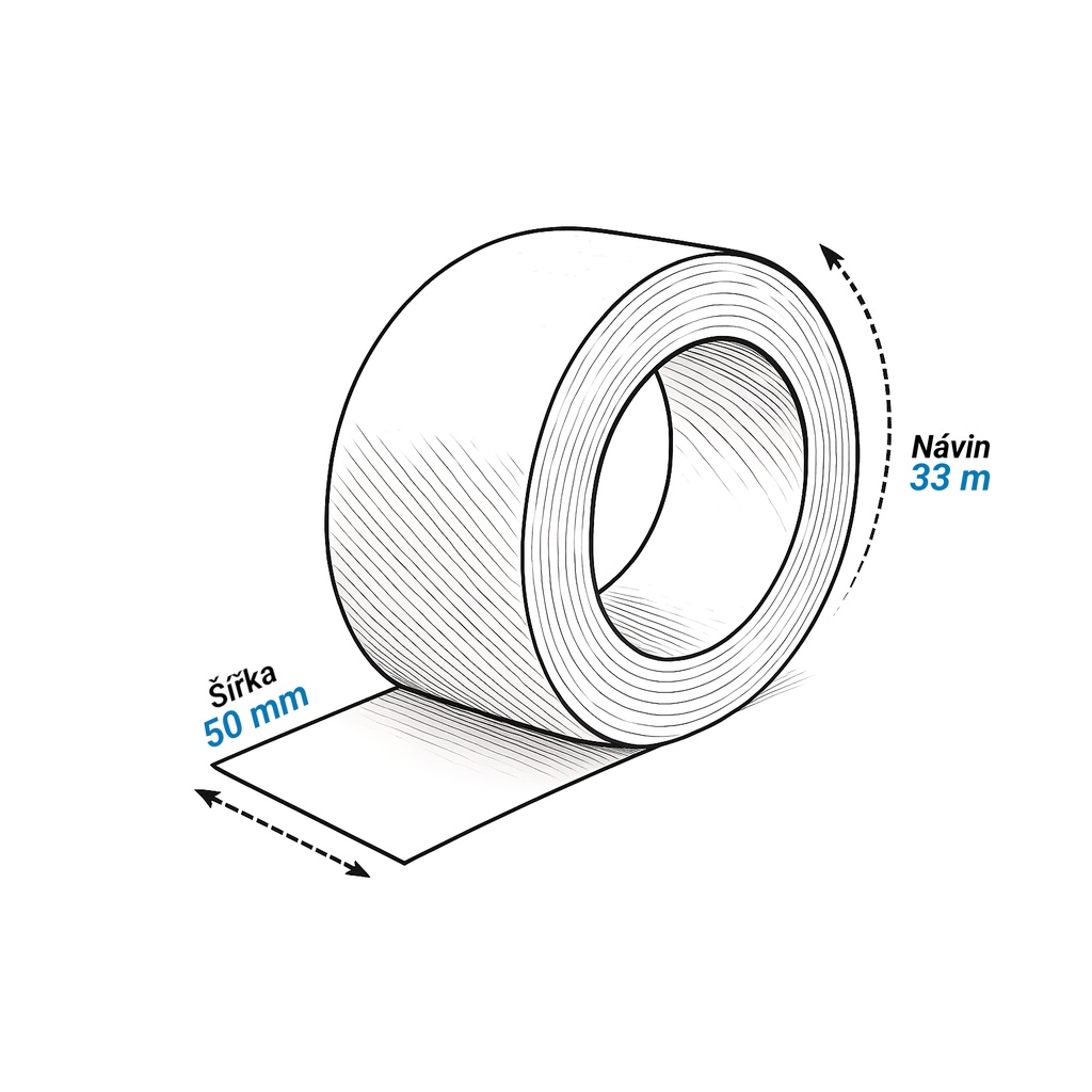 Maskovací páska PVC 50mm x 33m