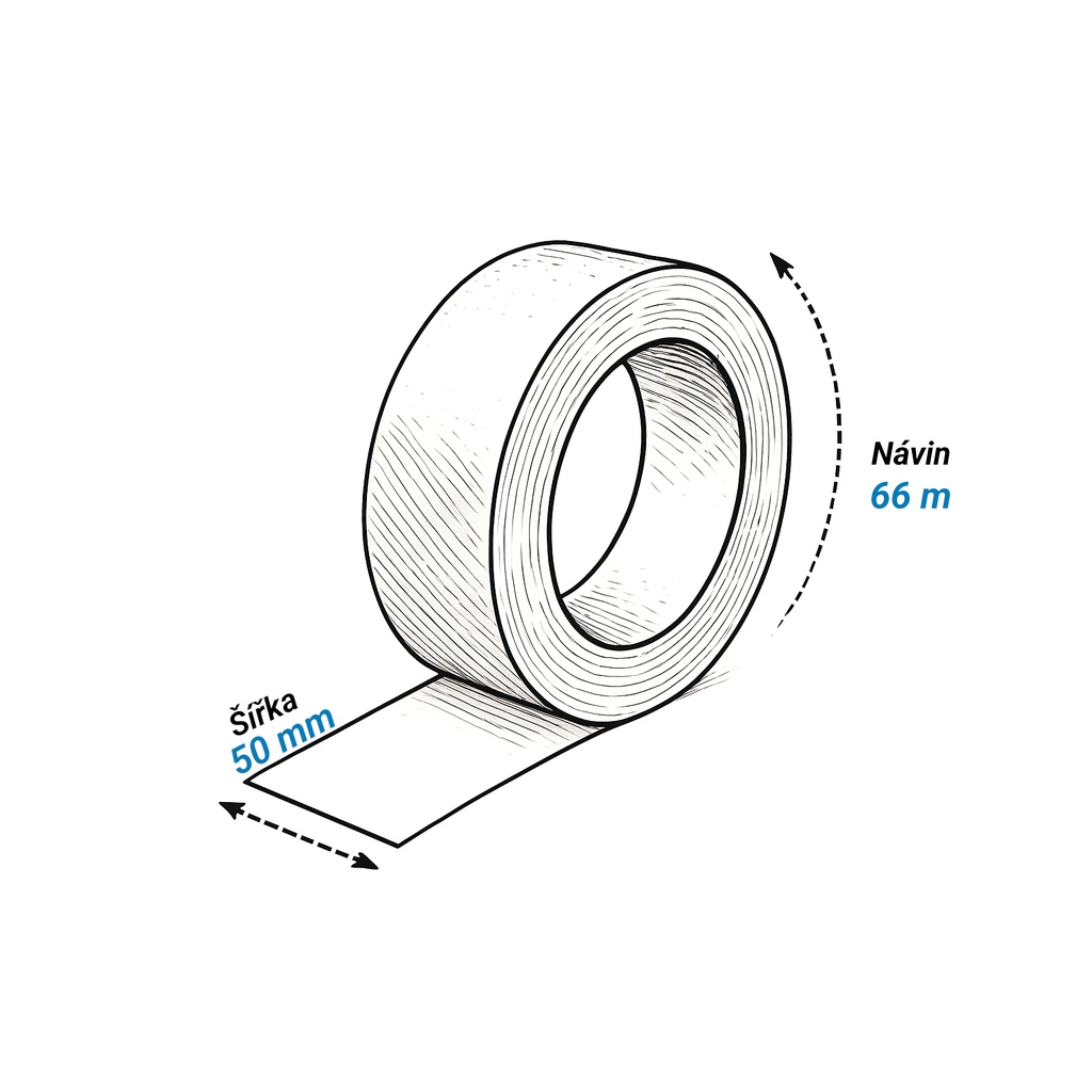 Balicí lepicí páska 50 mm x 66 m, VÝBĚR BAREV