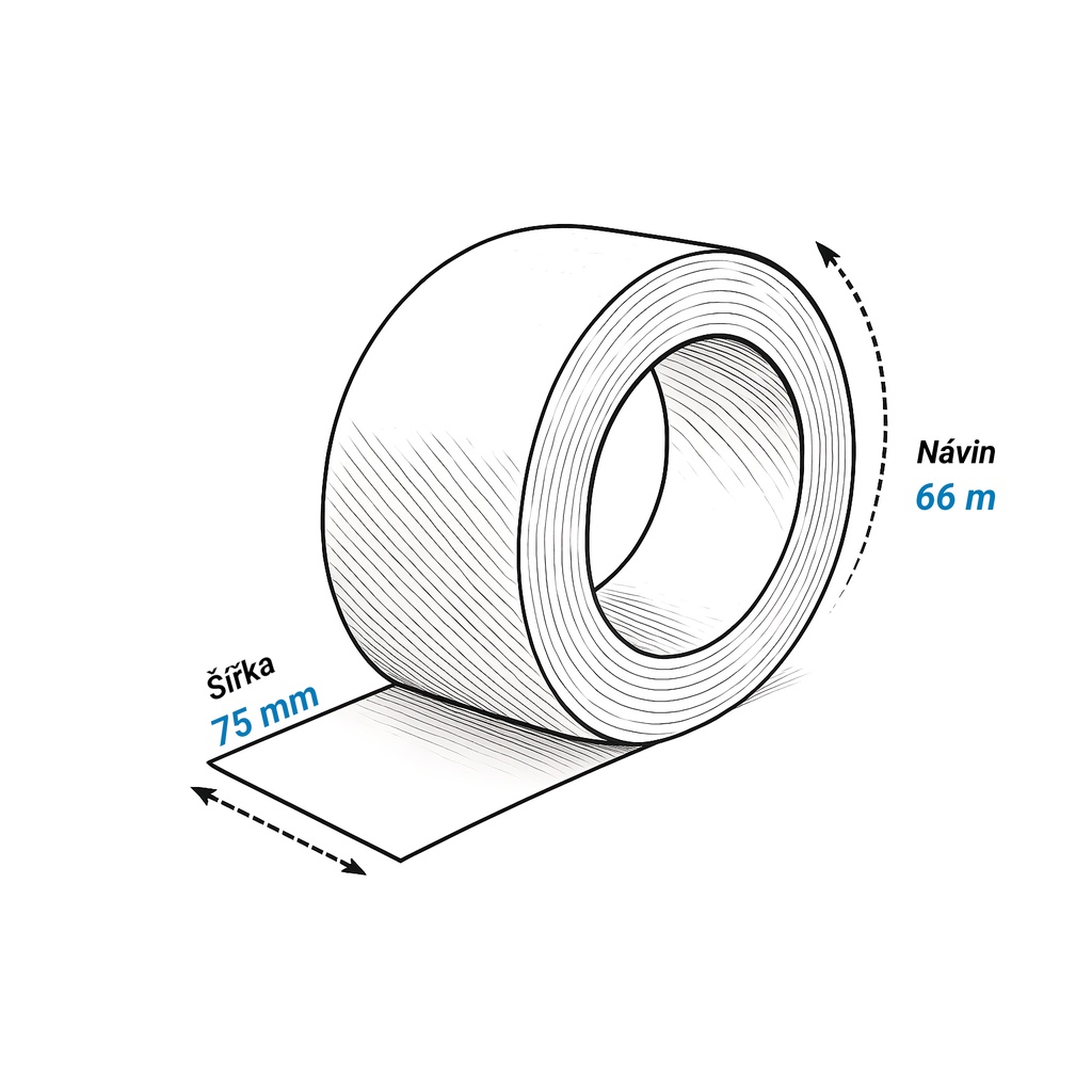 Balicí lepicí páska 75mm x 66m - hnědá