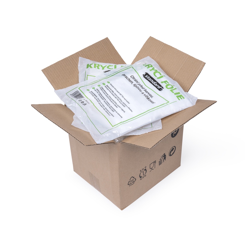 Stavební plachta mikrotenová 4 m x 12,5 m, 7my - transparent