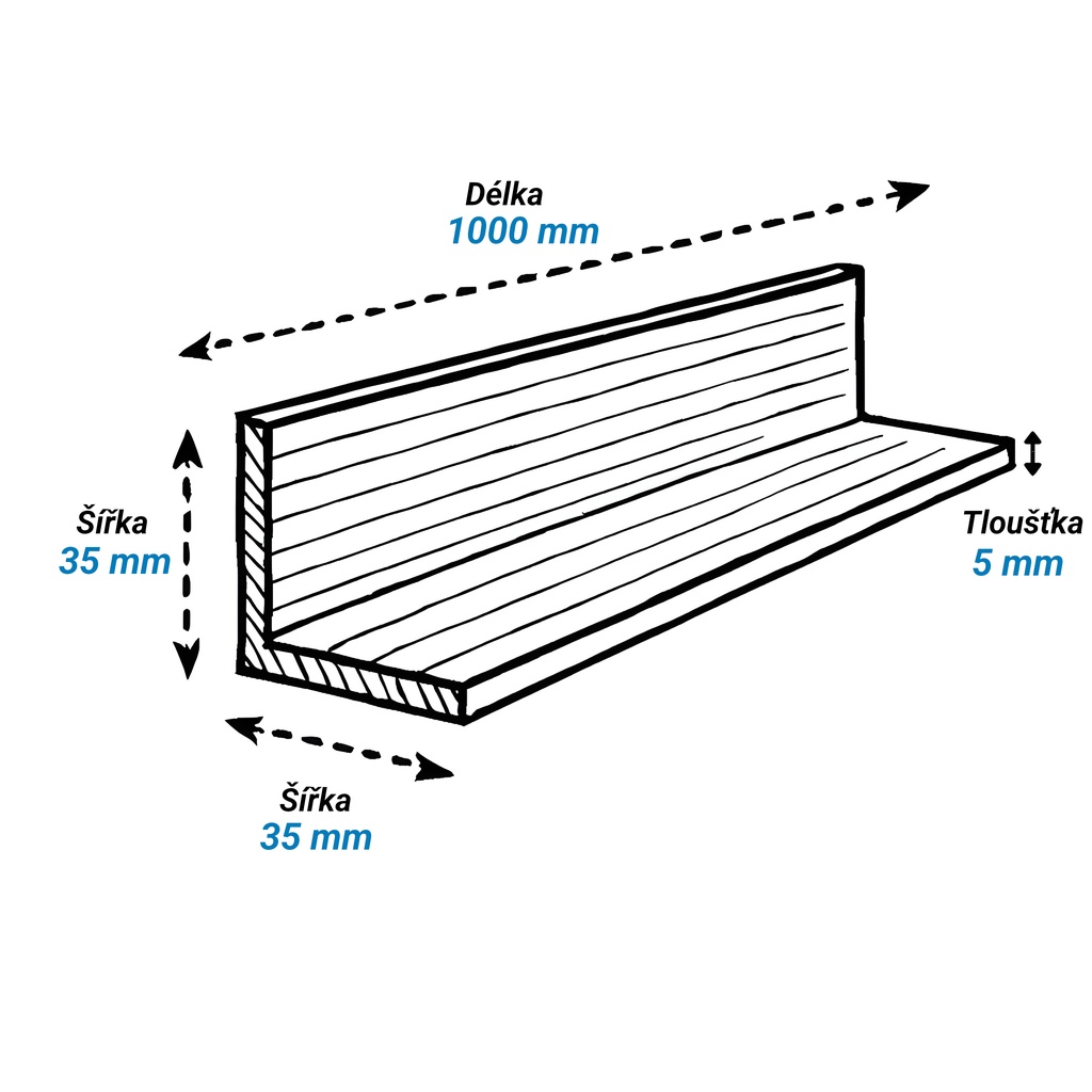 Ochranná hrana 35 mm x 35 mm x 1000 mm, 5 mm - papírová