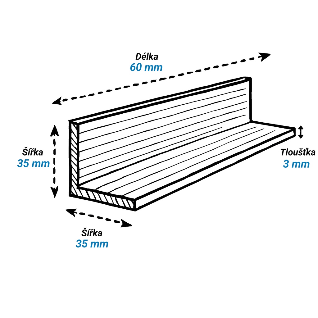 Ochranná hrana 35 mm x 35 mm x 60 mm, 3 mm - papírová - 720 ks
