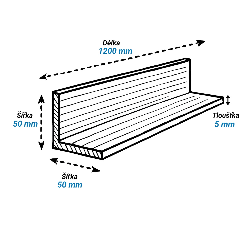 Ochranná hrana 50 mm x 50 mm x 1200 mm, 5 mm - papírová