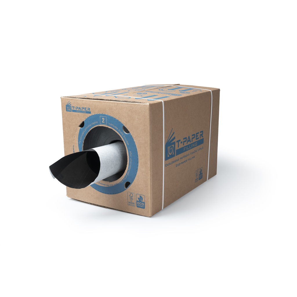 Papírová fixační výplň T-PAPER šíře 350 mm, délka 450 m, 70 g/m2 - černý