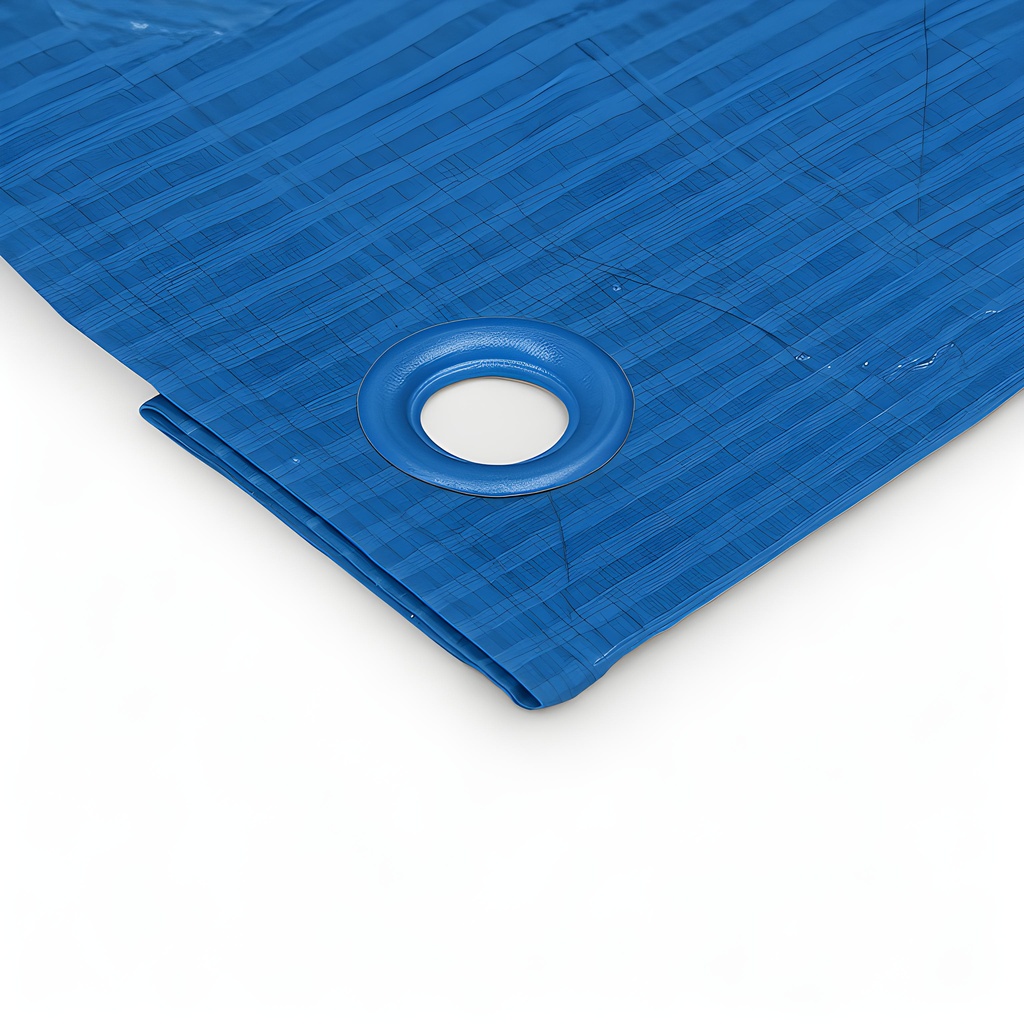 Zakrývací plachta s oky 2 m x 3 m, 80 g/m2 - modrá