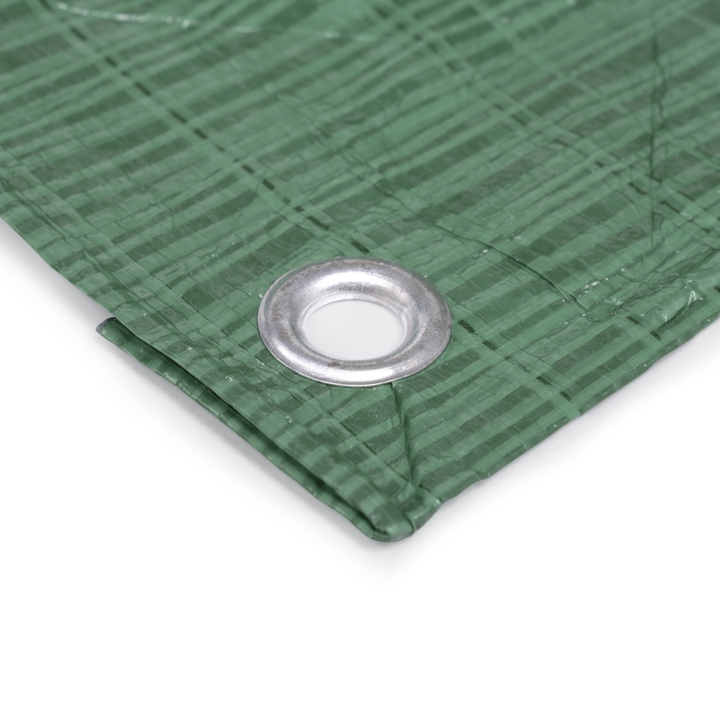 Zakrývací plachta s oky 2 m x 3 m, 80 g/m2 - zelená